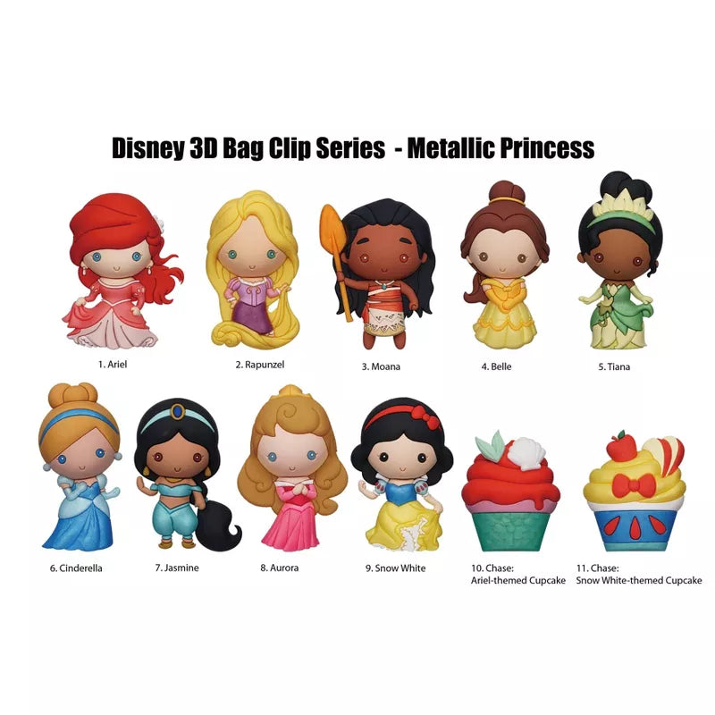 Blind Bag - Princess Metallic 3D Foam Bag Clip, Series 4