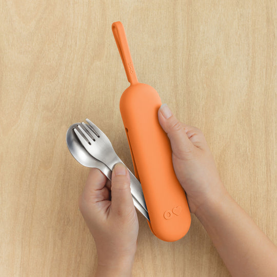 OmieBox UP Pod & Utensil Set Sunny