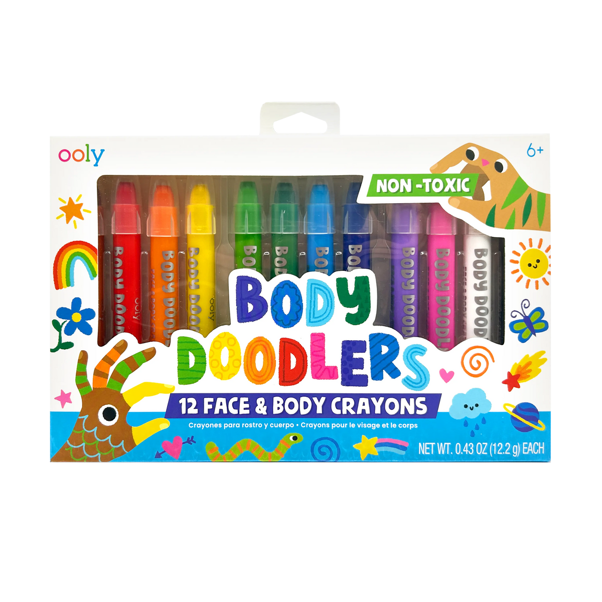 Body Doodlers - Face & Body Crayons - Set of 12