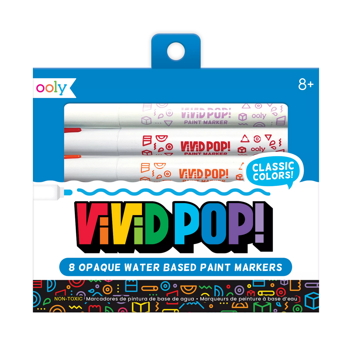 Vivid Pop! Water Based Paint Markers - Set of 8