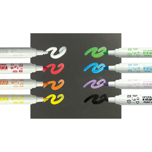 Vivid Pop! Water Based Paint Markers - Set of 8