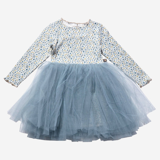 VINTAGE FLOWER TUTU DRESS Blue