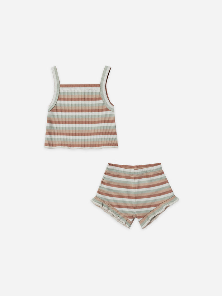 Evie Tank And Shortie Set | Summer Stripe