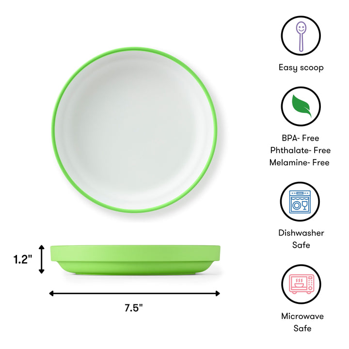 OMIE Easy Scoop Plate Set - 1 Plate + 1 Divider Green