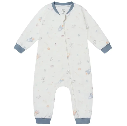 Organic Cotton Long Sleeve Footless Sleeper - Up and Away!