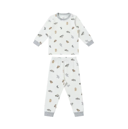 Organic Cotton Long Sleeve Two-Piece PJ Set - Safawhee!