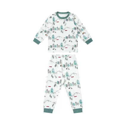 Organic Cotton Long Sleeve Two-Piece PJ Set - Happy Trails