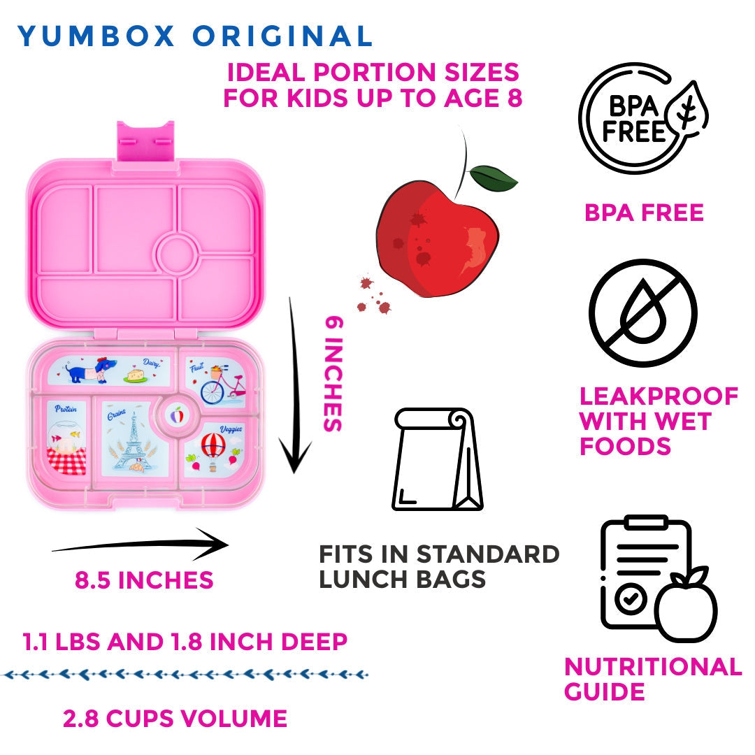 Leakproof Bento Box For Kids - Yumbox Fifi Pink