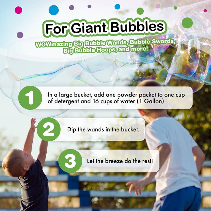 WOWmazing Giant Bubble Powder (6-Pack)