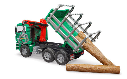 02769 MAN Timber Truck w/ Loading Crane and 3 Trunks
