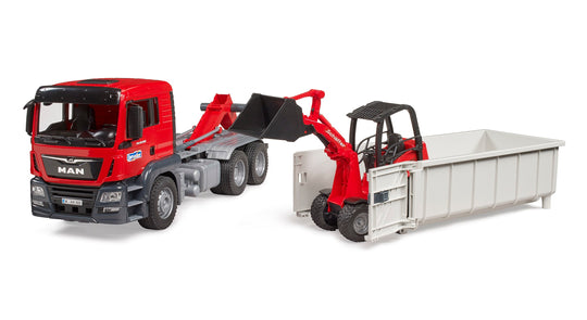 03767 MAN TGS Truck w/Roll-Off-Container & Compact Loader