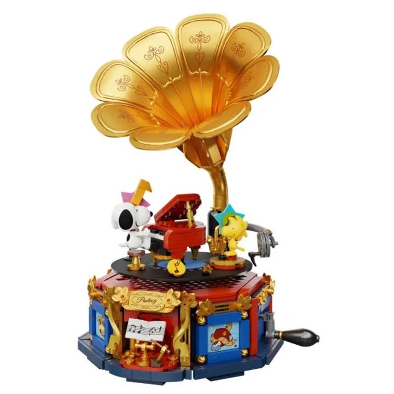 Peanuts Snoopy Phonograph Building Block Set
