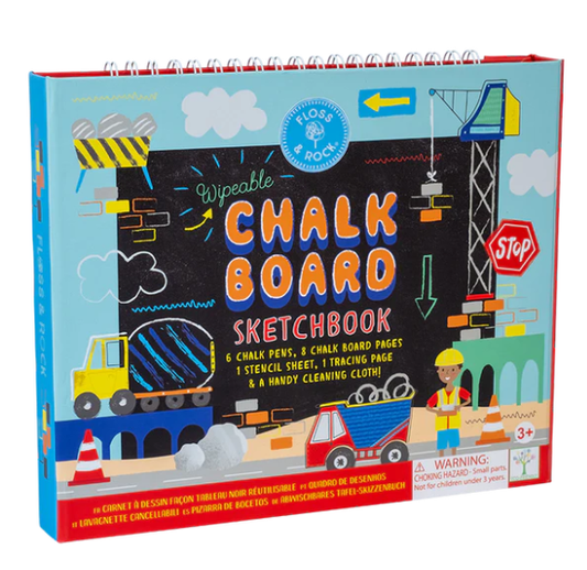Construction Chalkboard Sketchbook