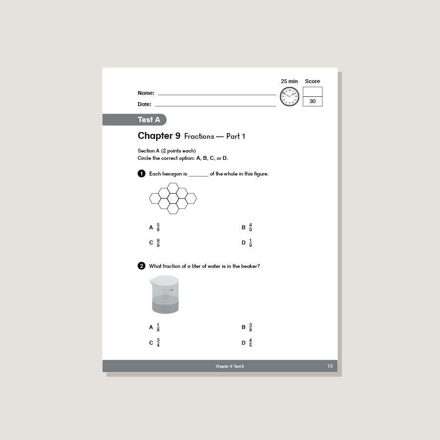 Dimensions Math Tests 3B