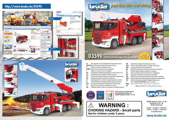 Bruder fire truck with water 2024 pump instructions