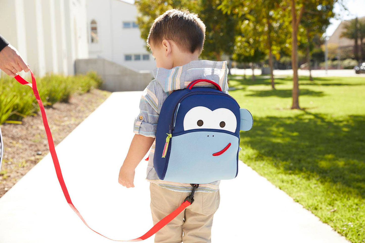 Harness Toddler Backpack - Blue Monkey