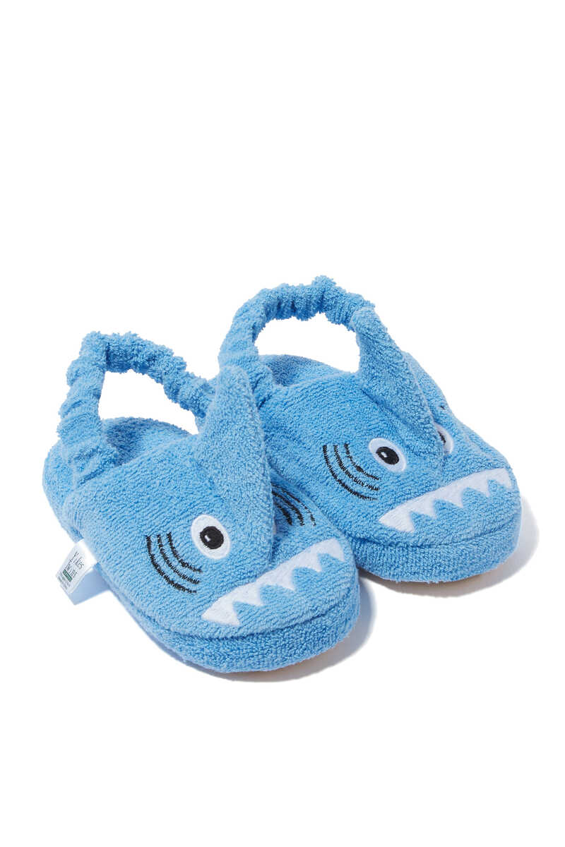 Shark Ages Cotton-Terry Slippers