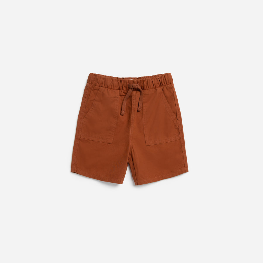 Sandstone Woven Peached Twill Shorts