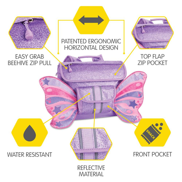 Sparkalicious Purple Butterflyer Backpack