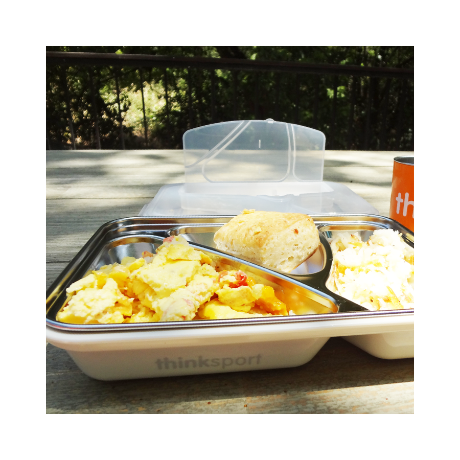 Airtight Lunch Container With Fork Spoon - White