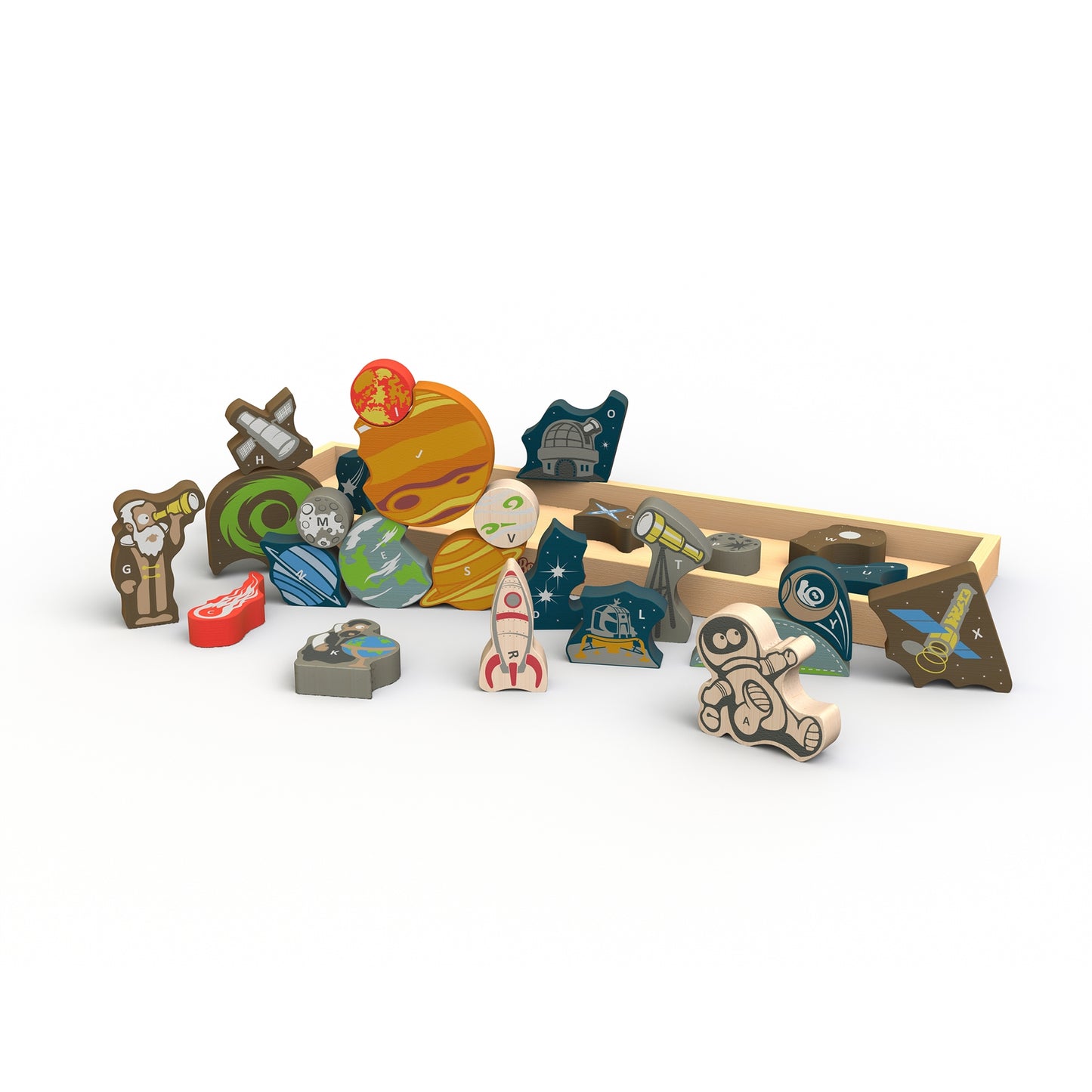 Space A to Z Puzzle & Playset