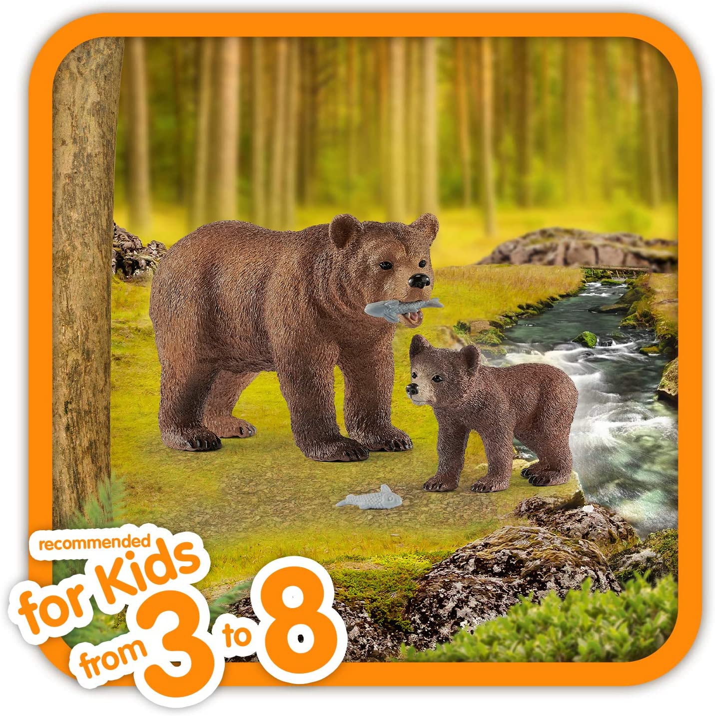 Grizzly bear mother with cub 42473