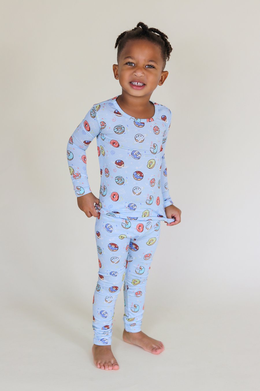 Blue Donut Bamboo Kids Pajamas