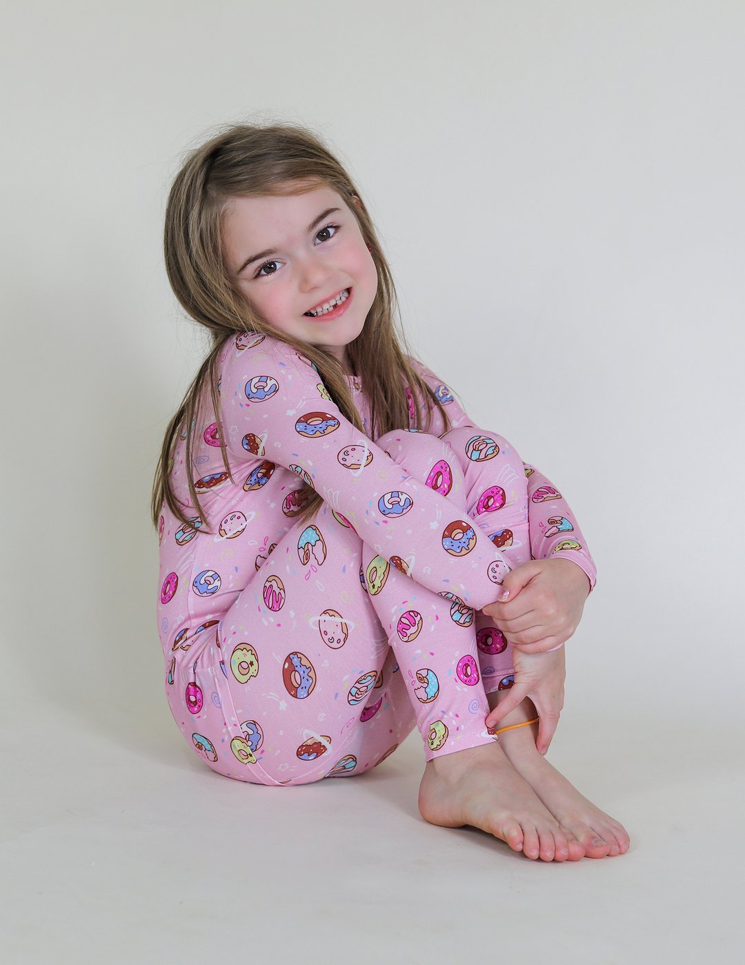Pink Donut Bamboo Kids Pajamas