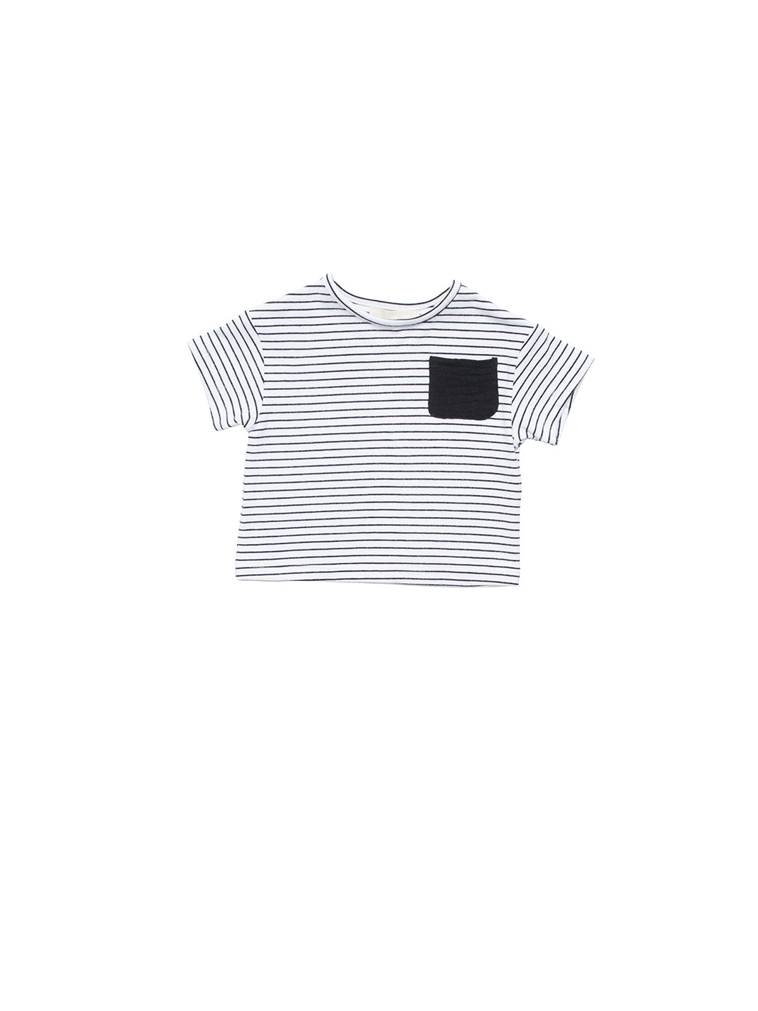 The Bamboo Tee + Cotton Gathered Hem Pant SET Black Stripe