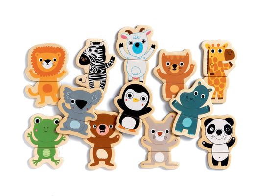 Coucou Animal Mix & Match Wooden Animal Magnets