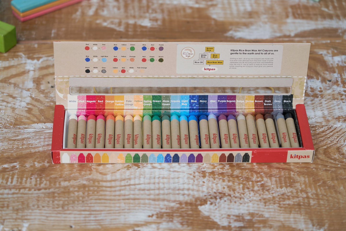 Rice Bran Wax Art Crayons 24 Colors