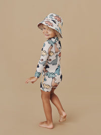 B-BALL DINO ZIP SHORTIE RASHSUIT