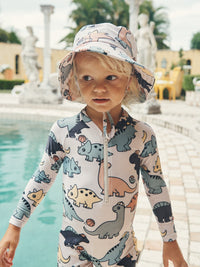 B-BALL DINO ZIP SHORTIE RASHSUIT
