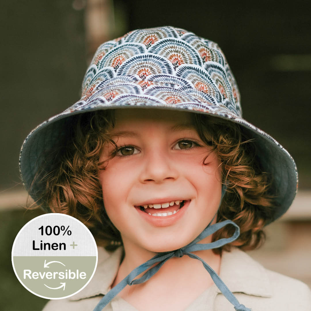 'Explorer' Kids Classic Bucket Sun Hat - Sydney / Steele