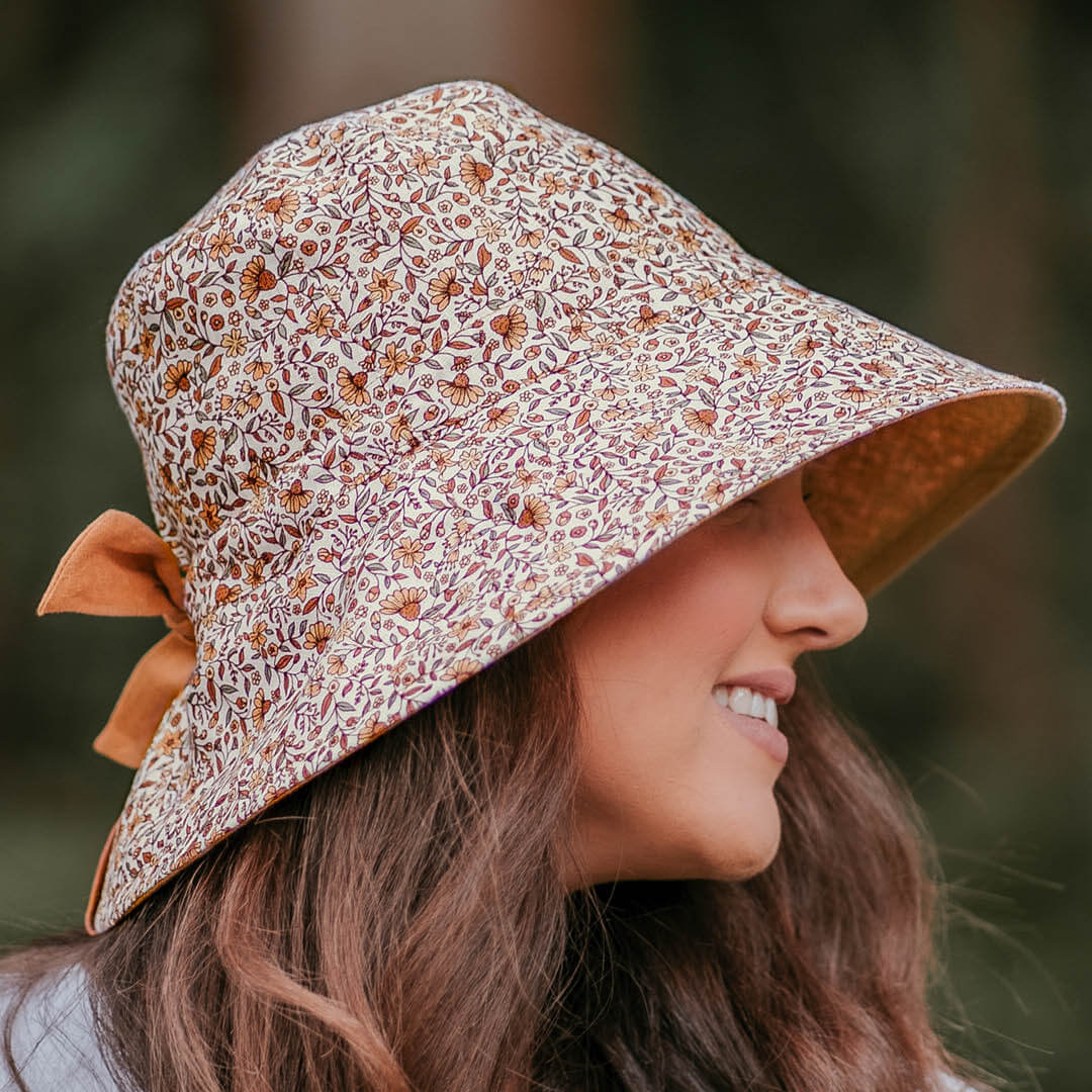 'Vacationer' Reversible Ladies Sun Hat - Mary / Maize