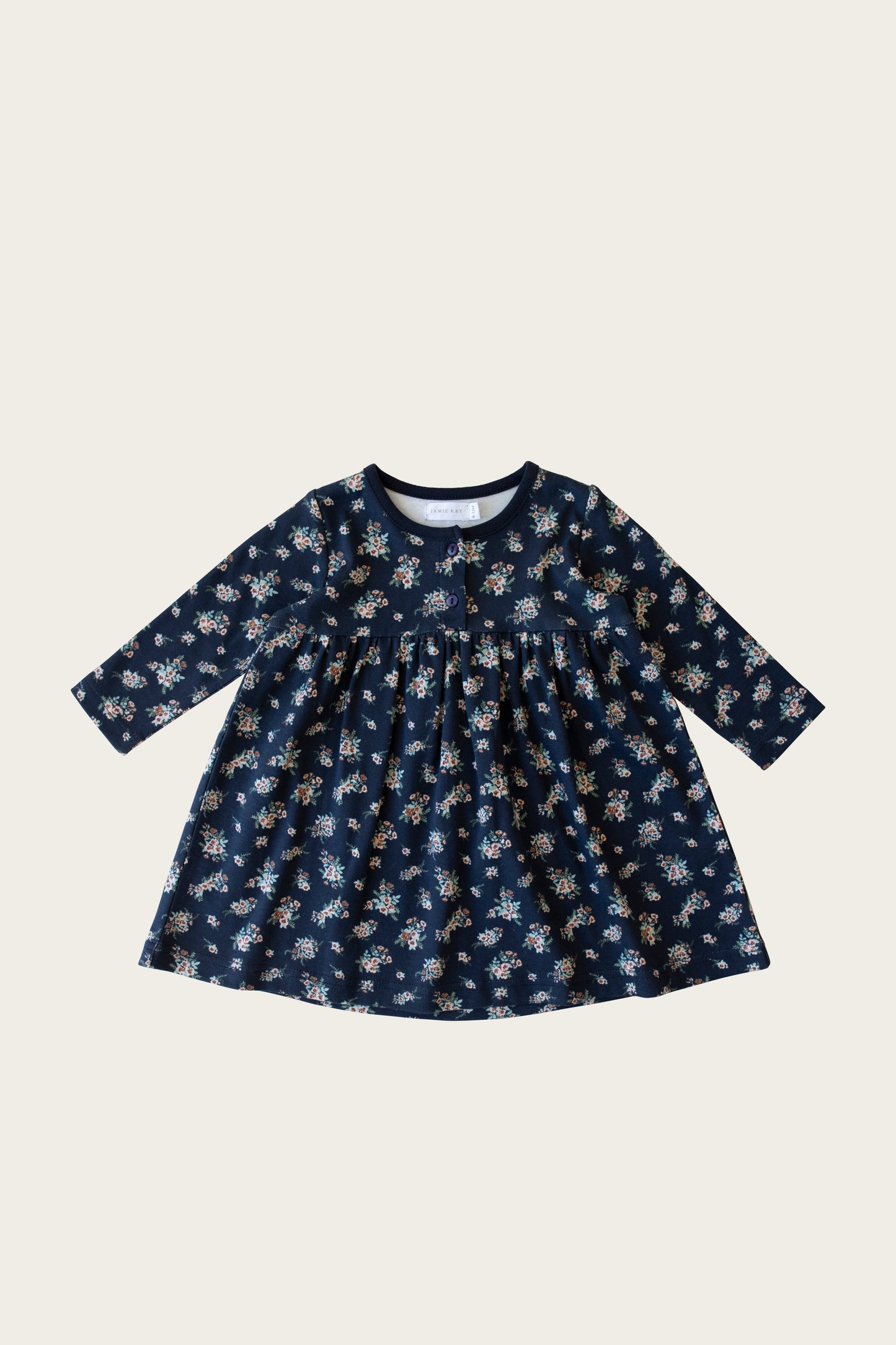 Organic Cotton Dress - Sapphire Floral