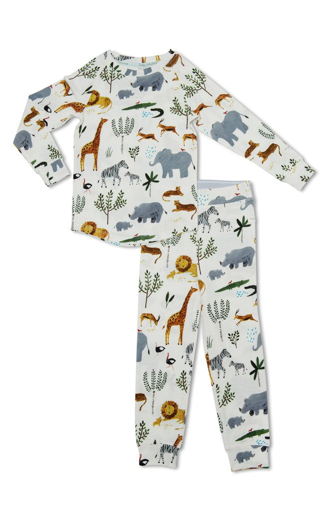 2-Pc Pajama Set In TENCEL™ - Safari Jungle