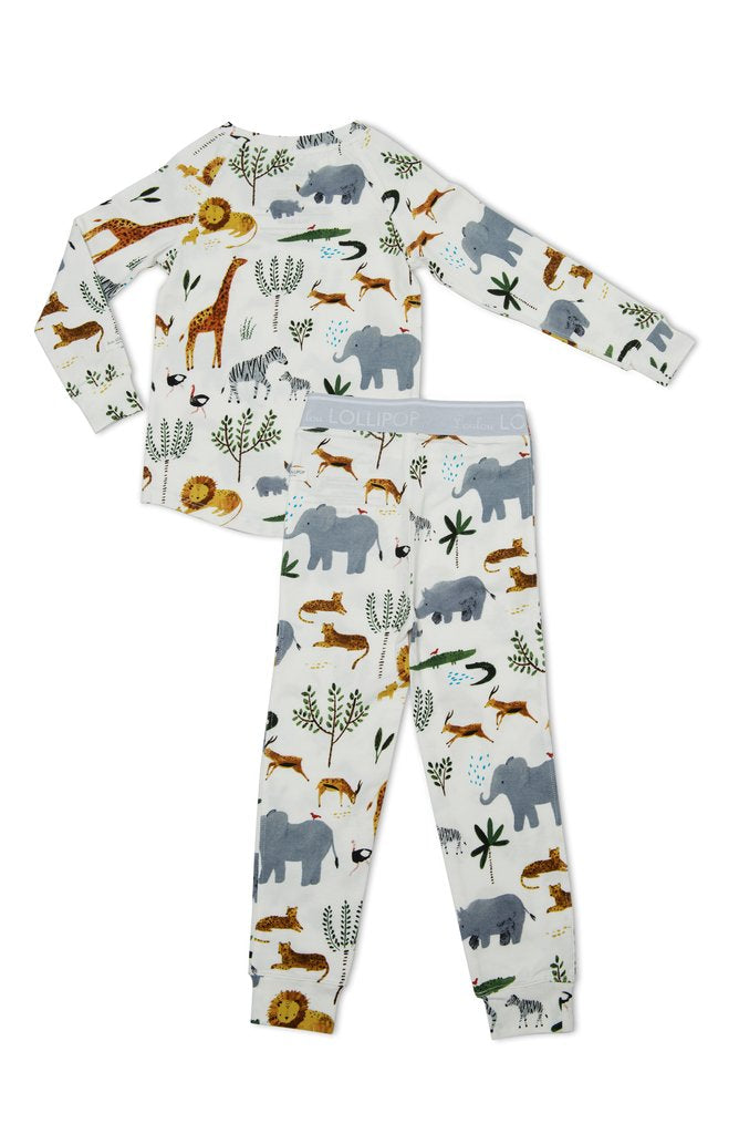 2-Pc Pajama Set In TENCEL™ - Safari Jungle