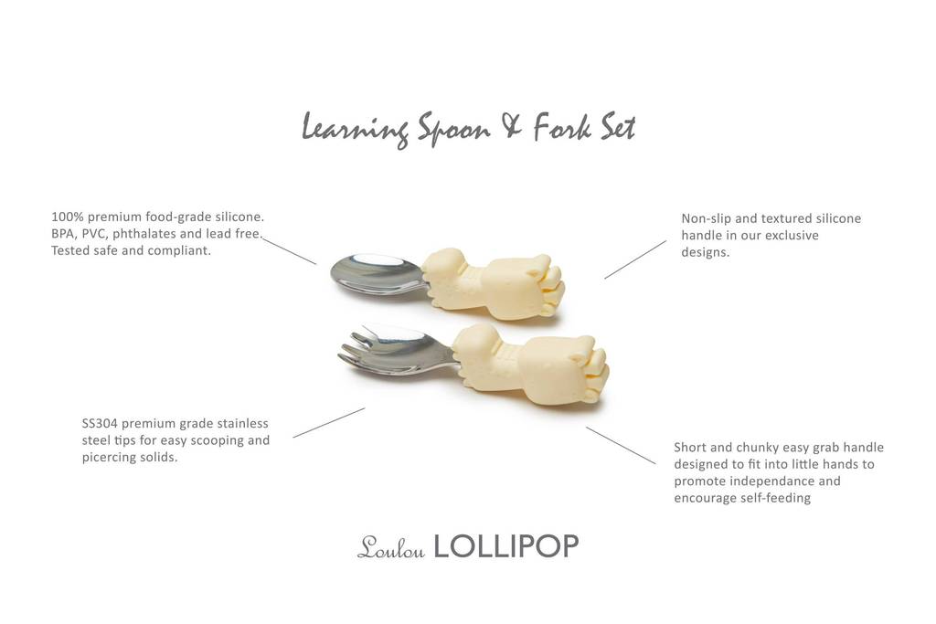 Learning Spoon And Fork Set - Giraffe