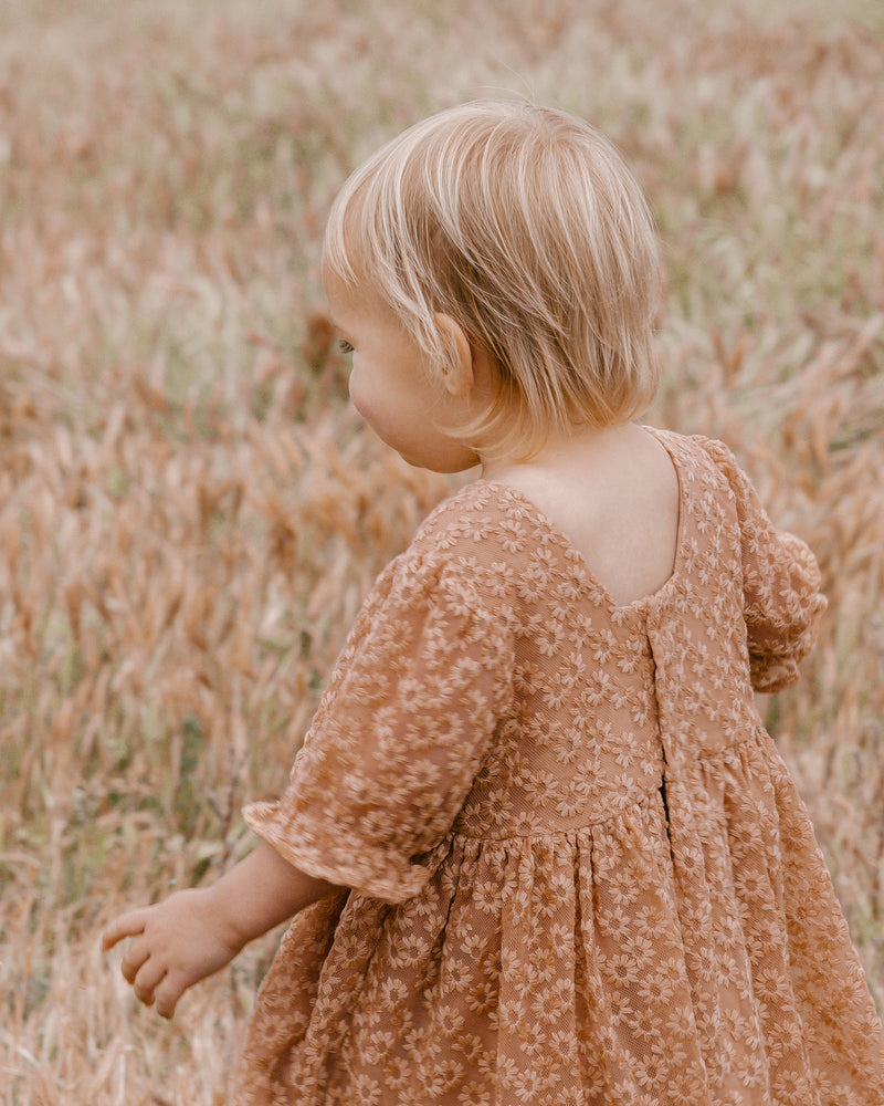 QUINN DRESS | DUSTY ROSE FLORAL LACE