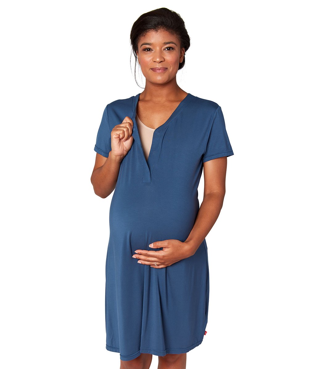 River short sleeve modal magnetic nursing gown