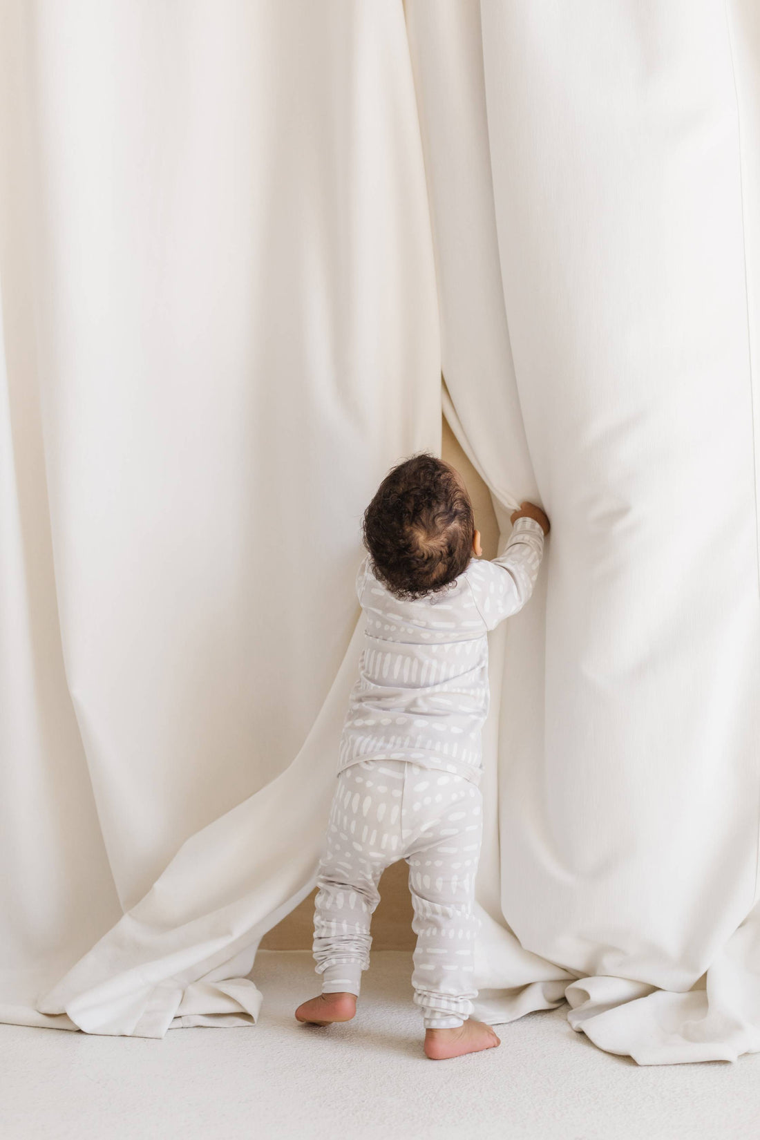 2-Pc Pajama Set In TENCEL™ - Grey Mudcloth