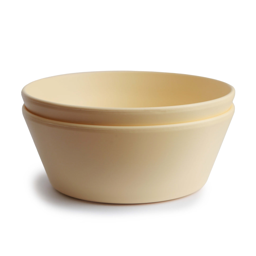 Round Dinnerware Bowl, Set of 2 Pale Daffodil