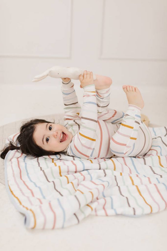 2-Pc Pajama Set In TENCEL™ - Pastel Stripes
