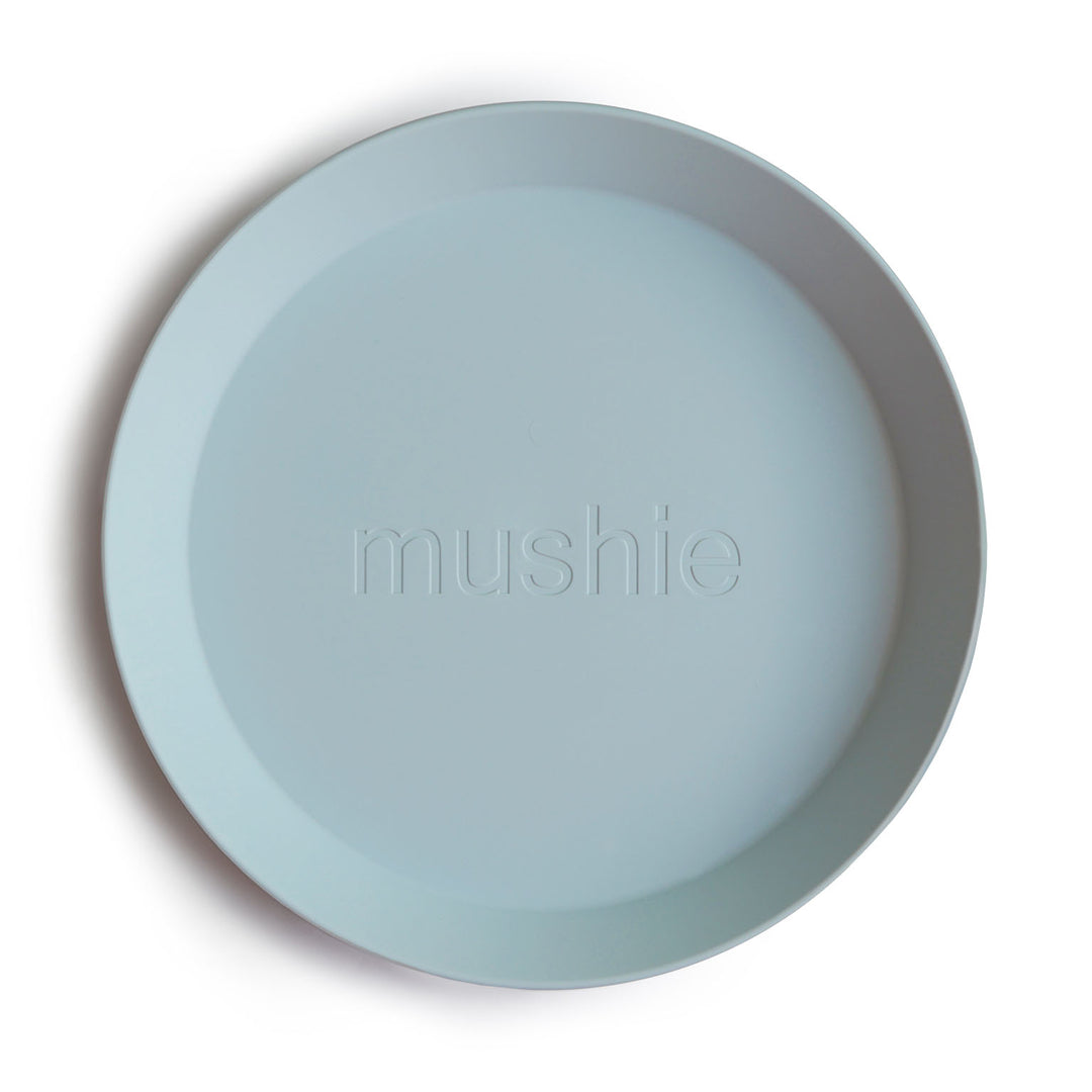 Round Dinnerware Plates, Set of 2 Powder Blue