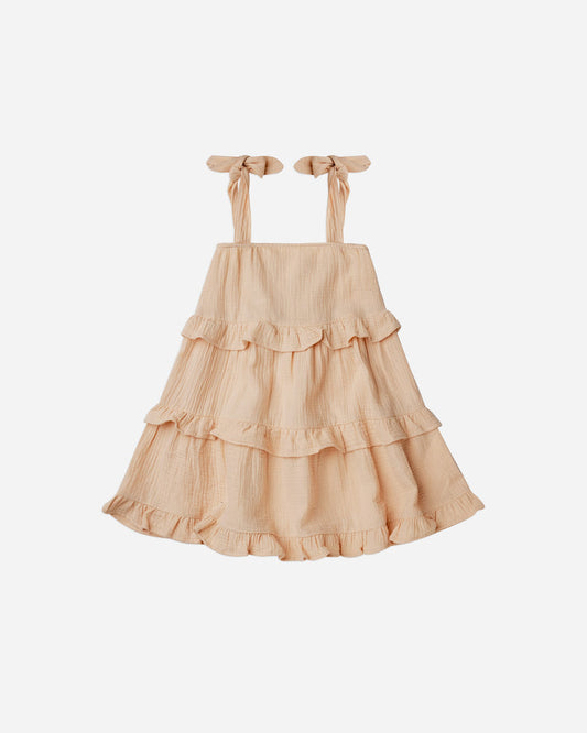 ruffled swing dress || shell