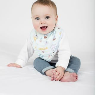 Muslin Bandana Bib Set - Up Up Away