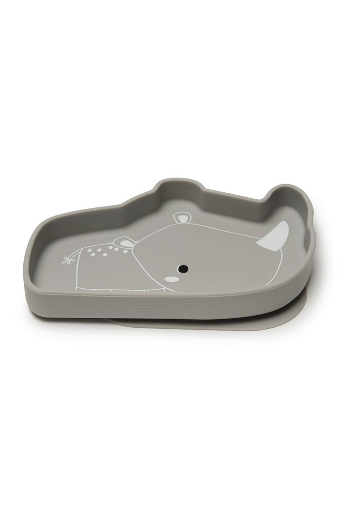 Silicone Suction Snack Plate -Rhino