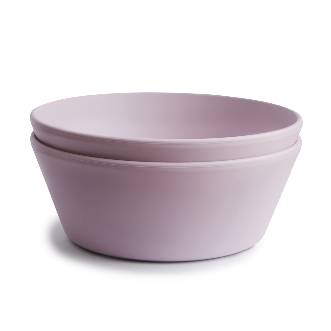 Round Dinnerware Bowl, Set of 2 Soft Lilac