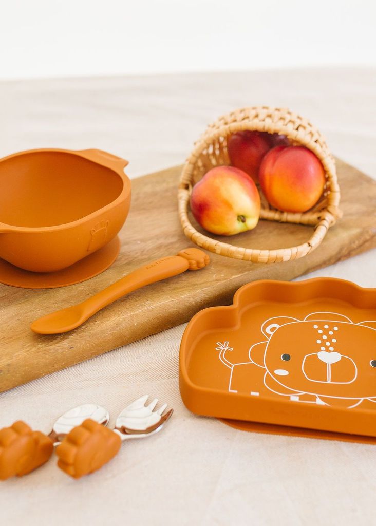 Silicone Suction Snack Plate - Lion